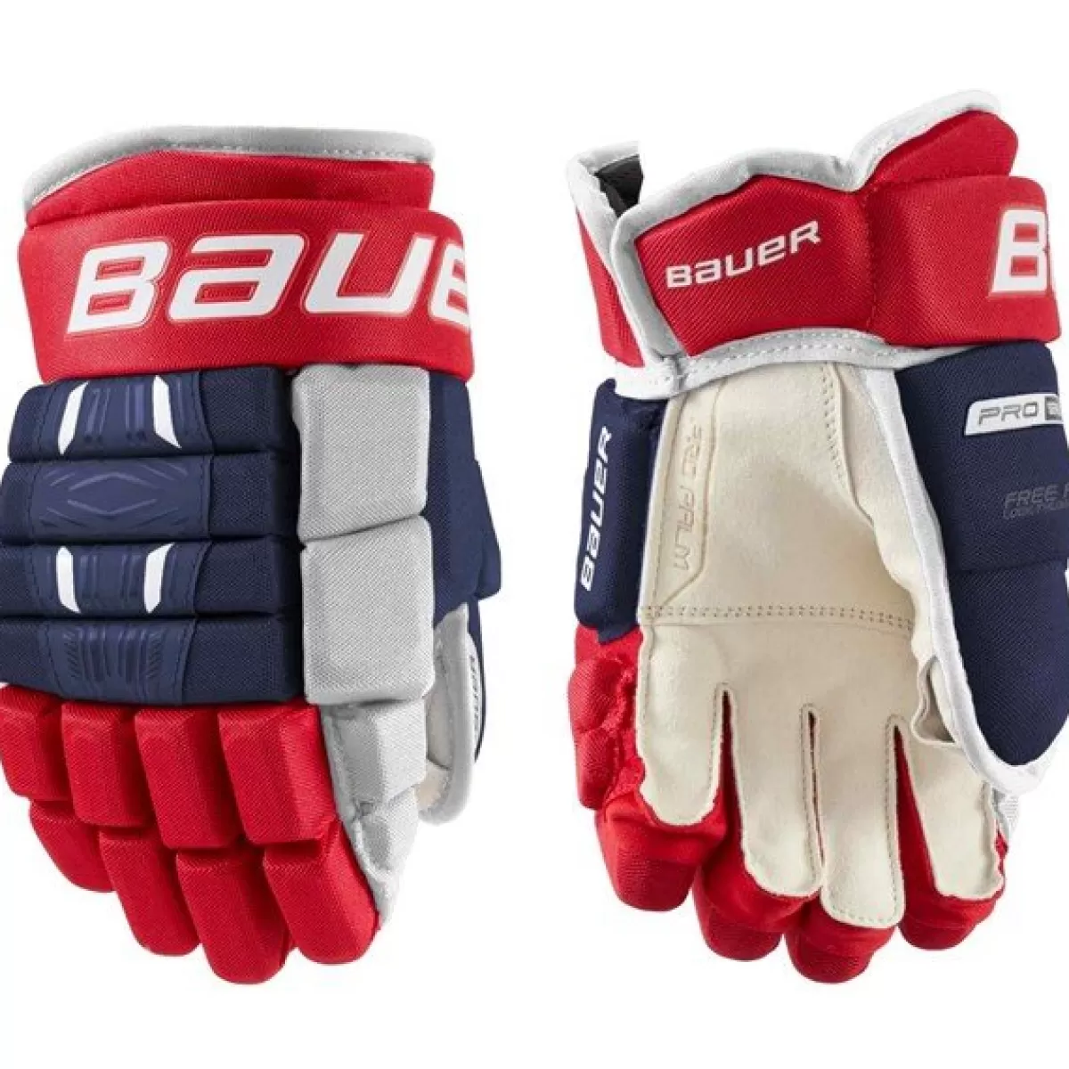 BAUER Hockeyhandskar Bauer> Handske Pro Series Jr Navy/Red/White