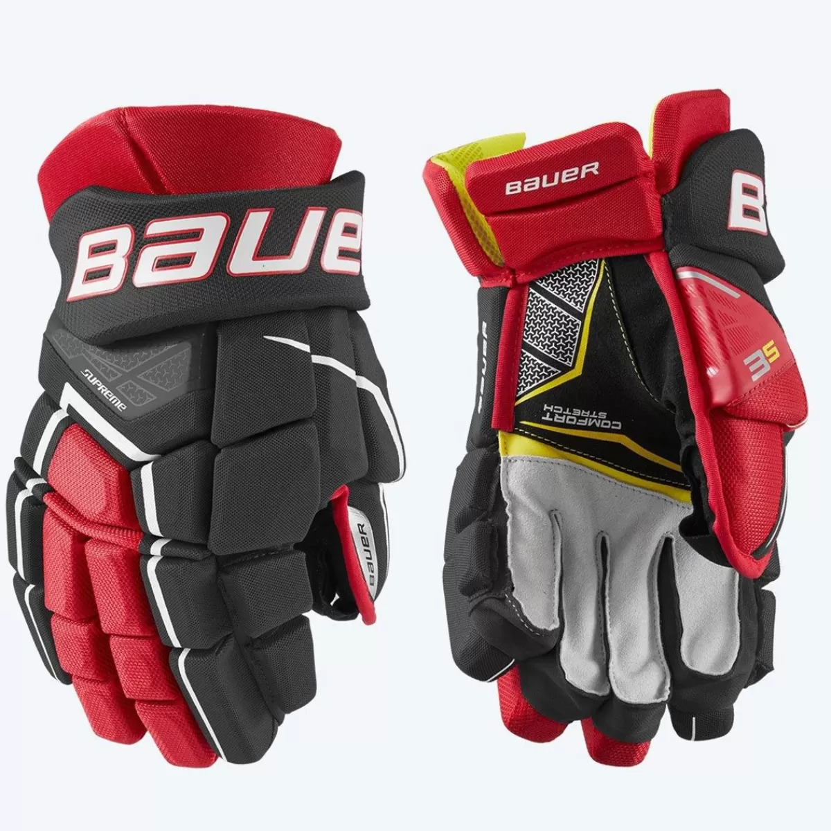 BAUER Hockeyhandskar Intermediate> Handske Supreme 3S Int Black/Red