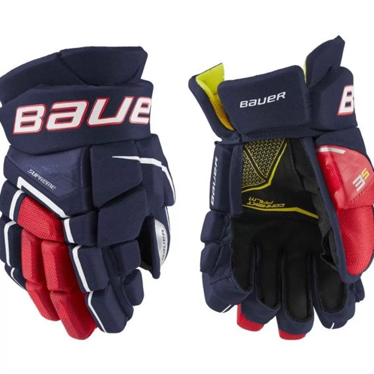 BAUER Hockeyhandskar Bauer> Handske Supreme 3S Jr Navy/Red/White