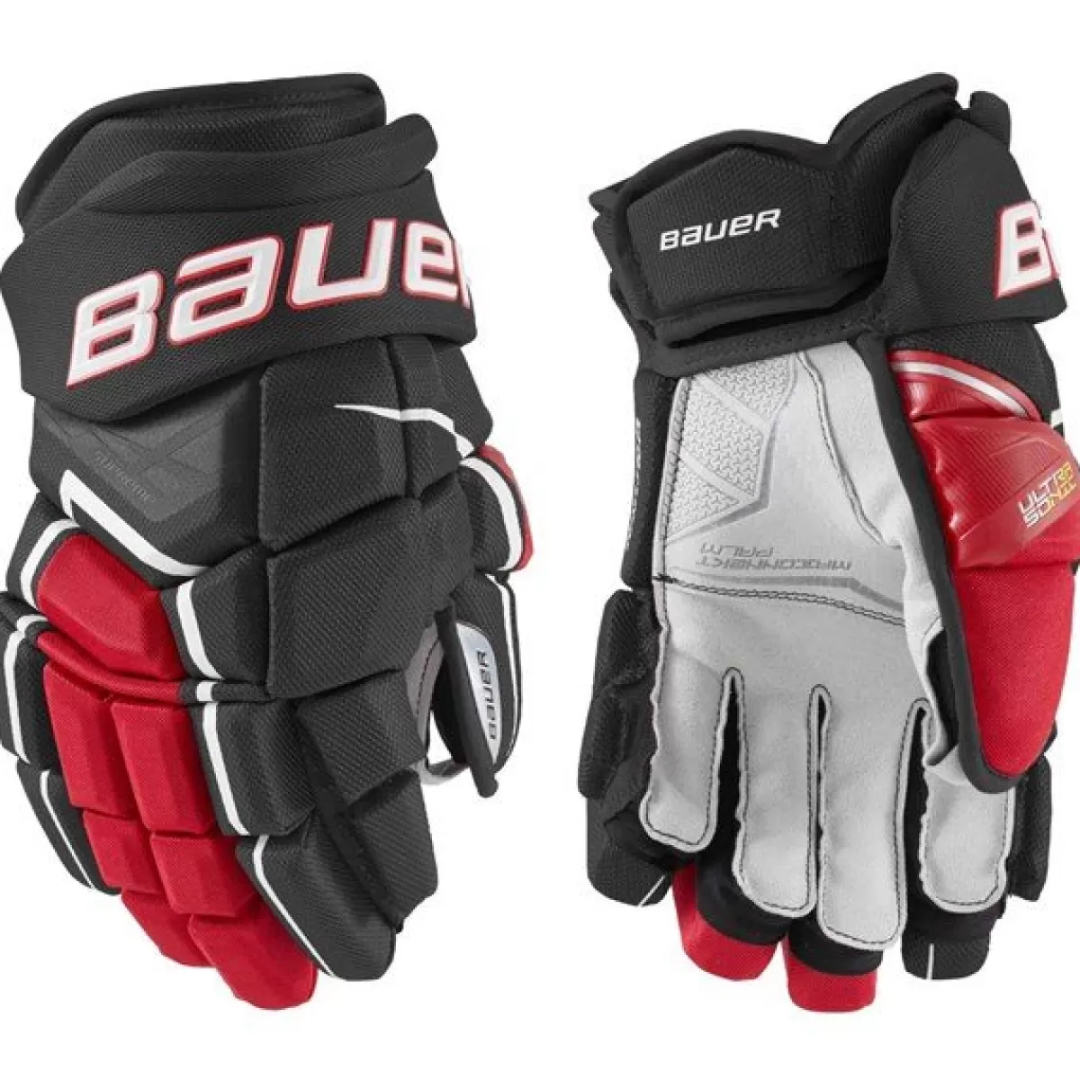 BAUER Hockeyhandskar Bauer> Handske Supreme Ultrasonic Int Black/Red