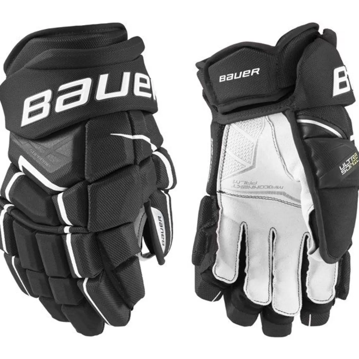 BAUER Hockeyhandskar Bauer> Handske Supreme Ultrasonic Int Black/White