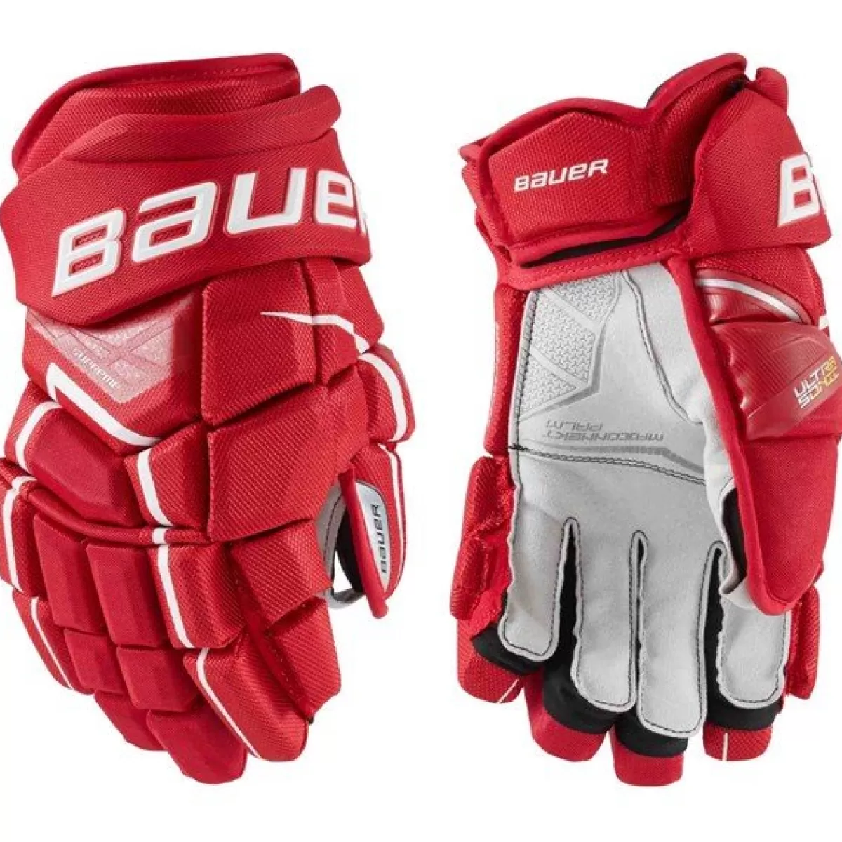 BAUER Hockeyhandskar Bauer> Handske Supreme Ultrasonic Int Red