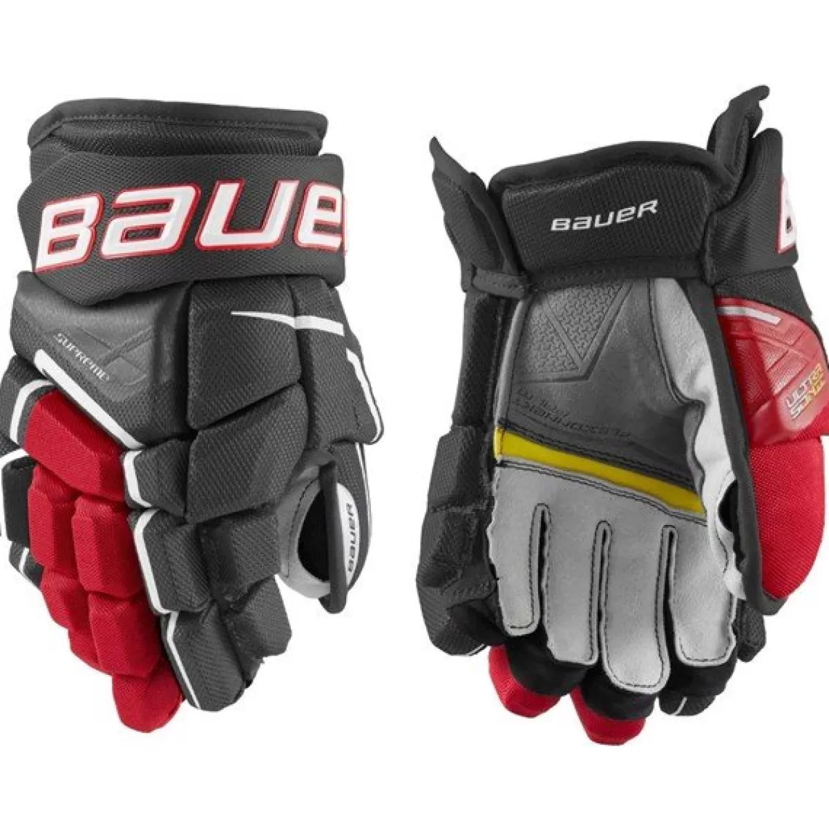 BAUER Hockeyhandskar Bauer> Handske Supreme Ultrasonic Jr Black/Red