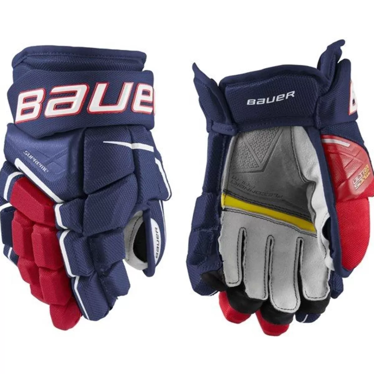 BAUER Hockeyhandskar Bauer> Handske Supreme Ultrasonic Jr Navy/Red/White