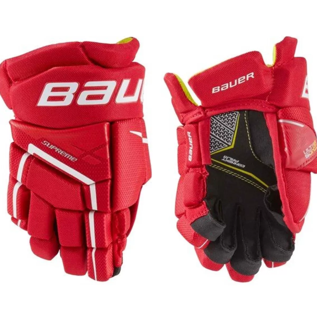 BAUER Hockeyhandskar Barn (Yth)> Handske Supreme Ultrasonic Yth Red