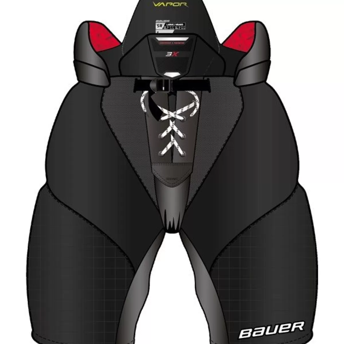 BAUER Hockeybyxor> Hockeybyxa Vapor 3Xint Black