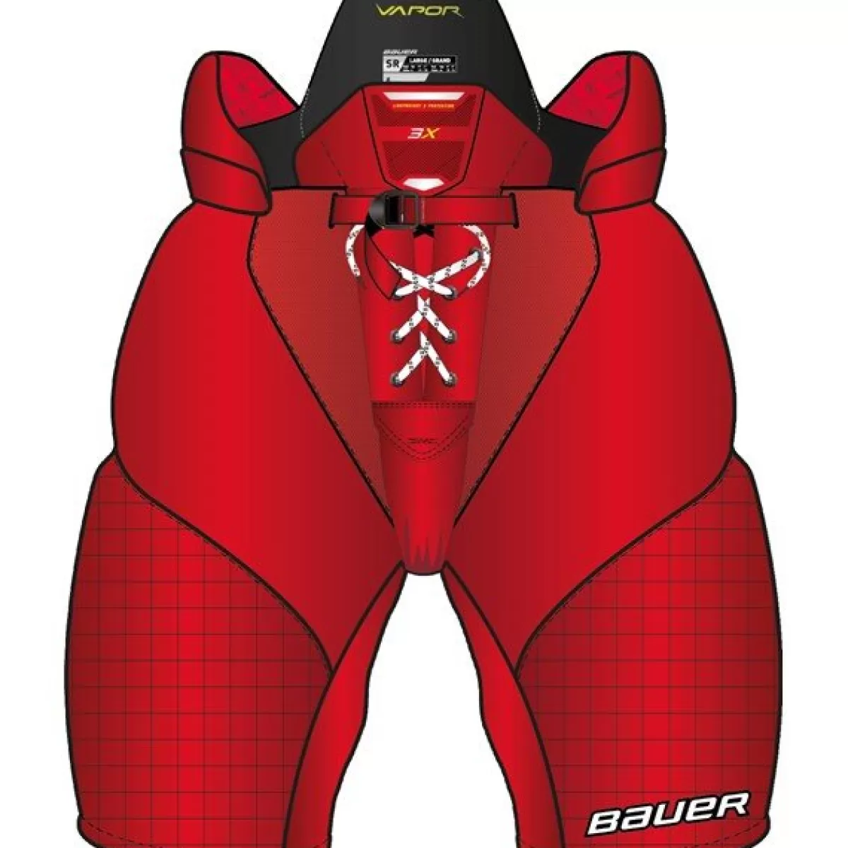 BAUER Hockeybyxor Intermediate> Hockeybyxa Vapor 3Xint Red