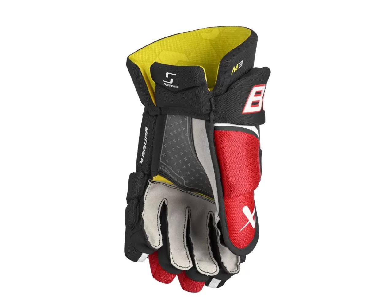 BAUER Hockeyhandskar Intermediate> Hockeyhandskar Supreme M3 Int Black/Red