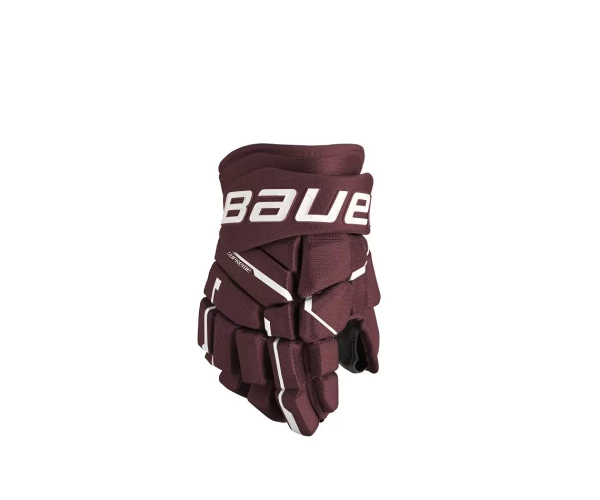 BAUER Hockeyhandskar Junior> Hockeyhandskar Supreme M5 Pro Jr Maroon