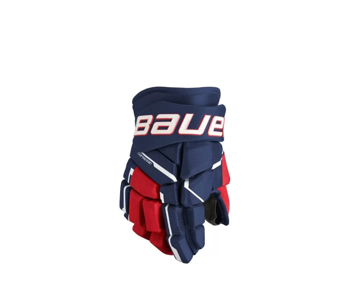 BAUER Hockeyhandskar Junior> Hockeyhandskar Supreme M5 Pro Jr Navy/Red/White