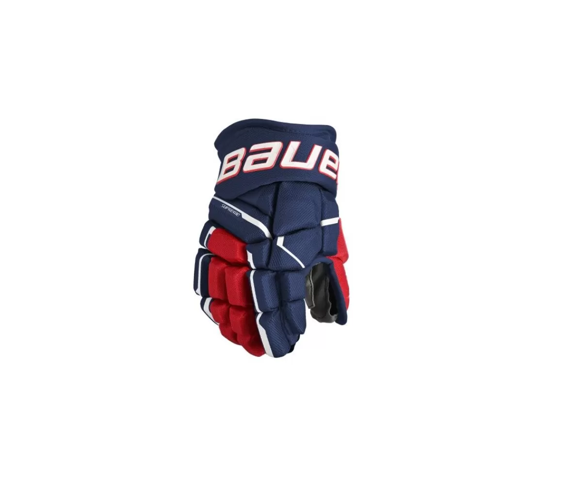 Hockeyhandskar Supreme Mach Jr Navy/Red/White>BAUER Cheap