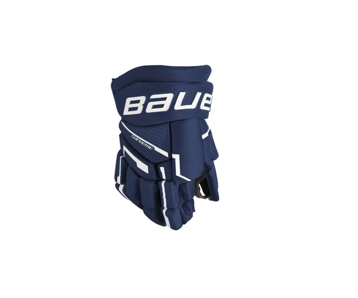 BAUER Hockeyhandskar Barn (Yth)> Hockeyhandskar Supreme Mach Yth Navy