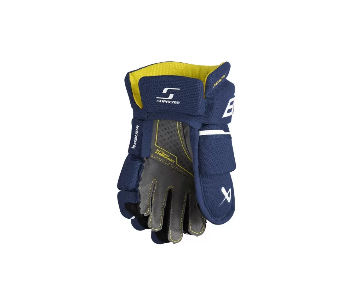 BAUER Hockeyhandskar Barn (Yth)> Hockeyhandskar Supreme Mach Yth Navy