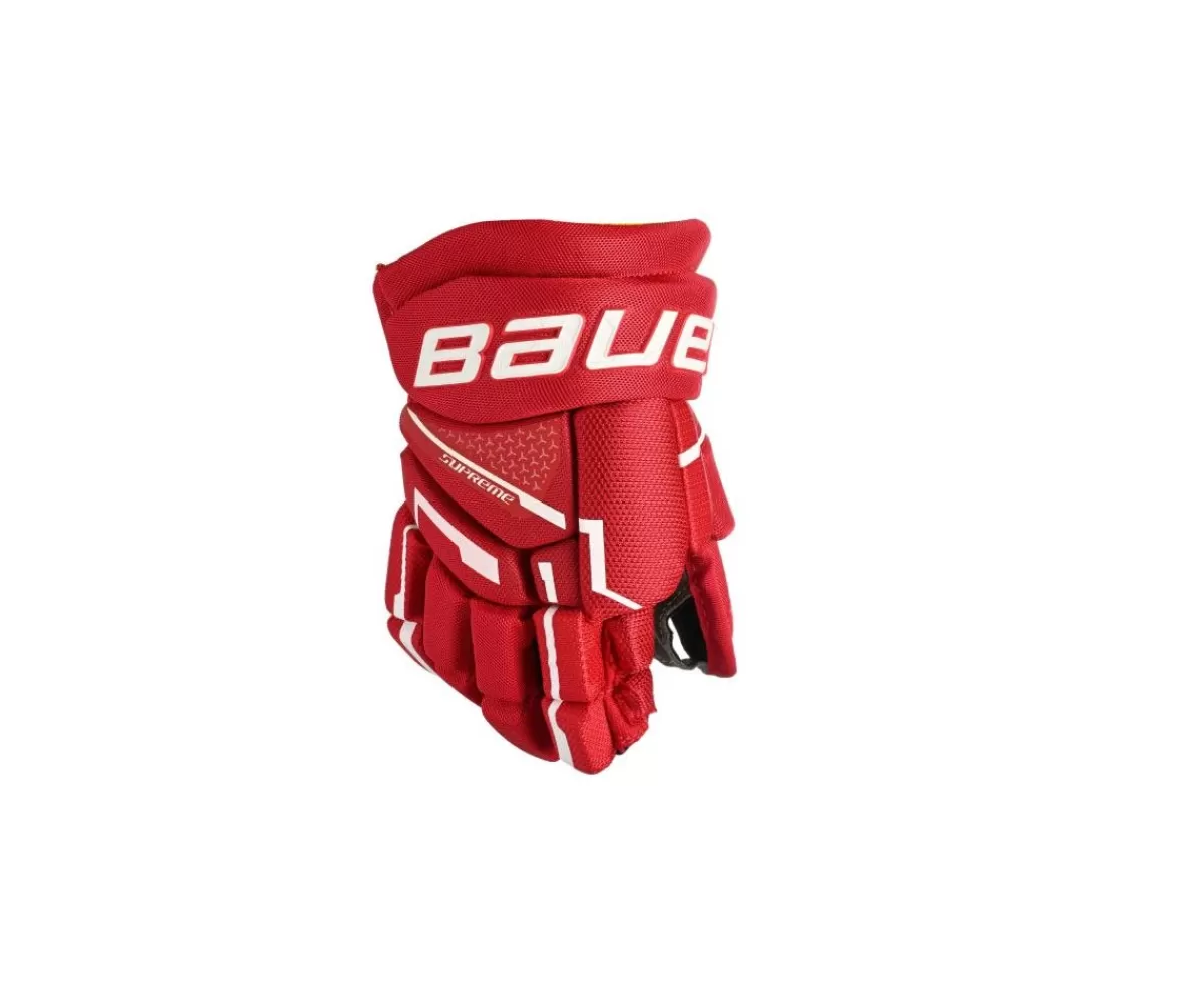 BAUER Hockeyhandskar Barn (Yth)> Hockeyhandskar Supreme Mach Yth Red