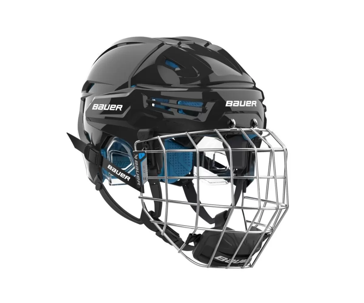 BAUER Hockeyhjälmar Med Galler> Hockeyhjälm Re-Akt 65 Combo Black