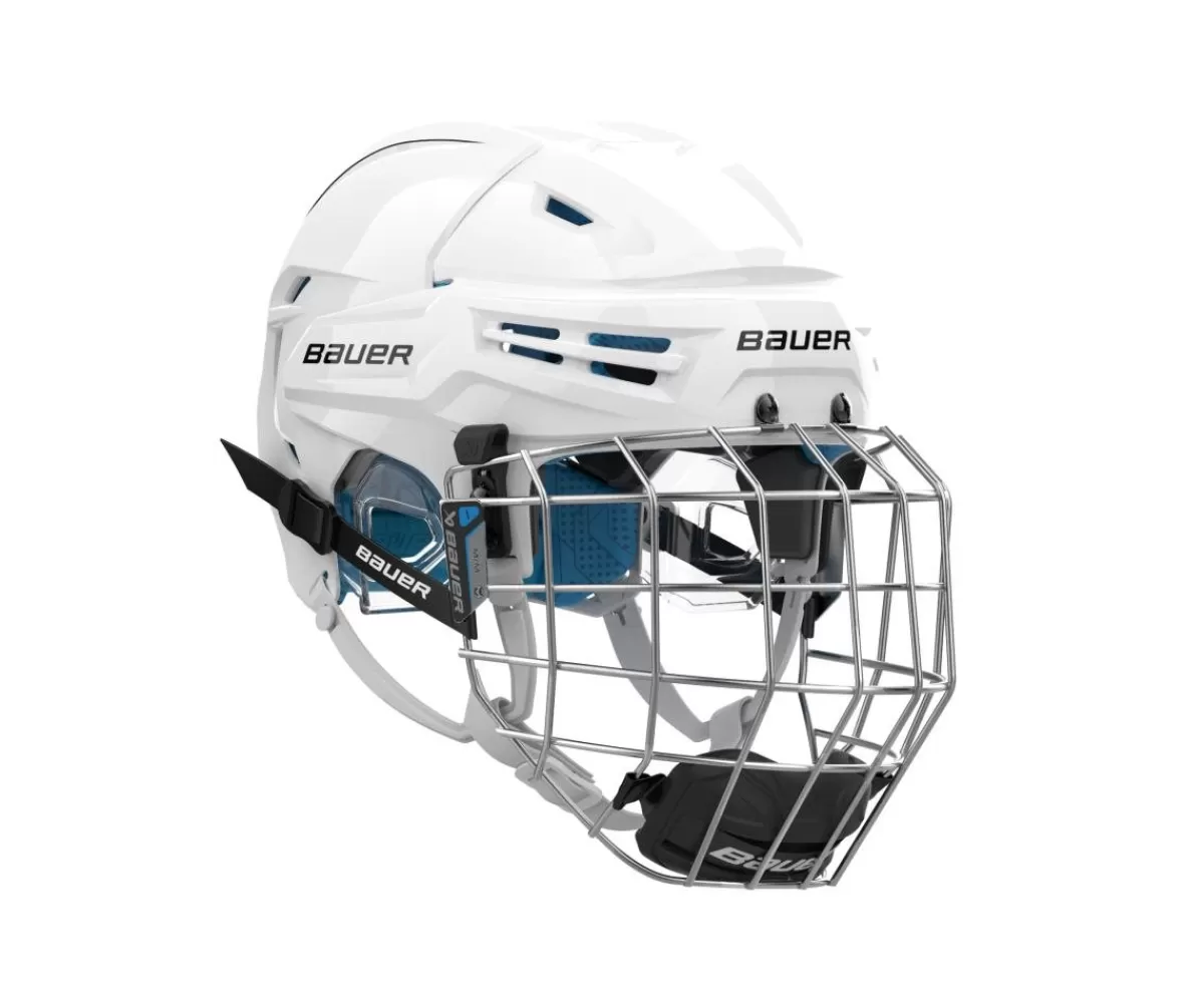 BAUER Hockeyhjälmar Med Galler> Hockeyhjälm Re-Akt 65 Combo White