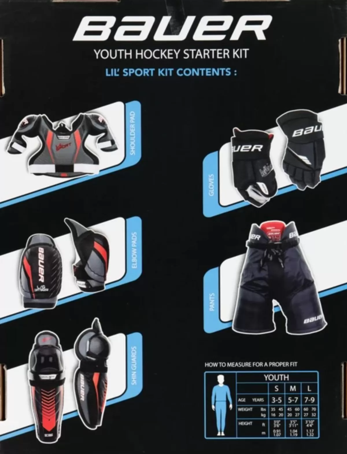 BAUER Hockeyskydd Barn (Yth)> Hockeyskydd Startkit Lil Sport Yth