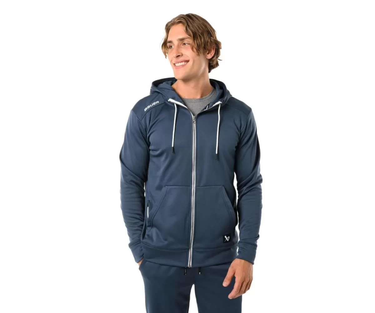 Hoodie Team Fleece Zip Sr Navy>BAUER Clearance