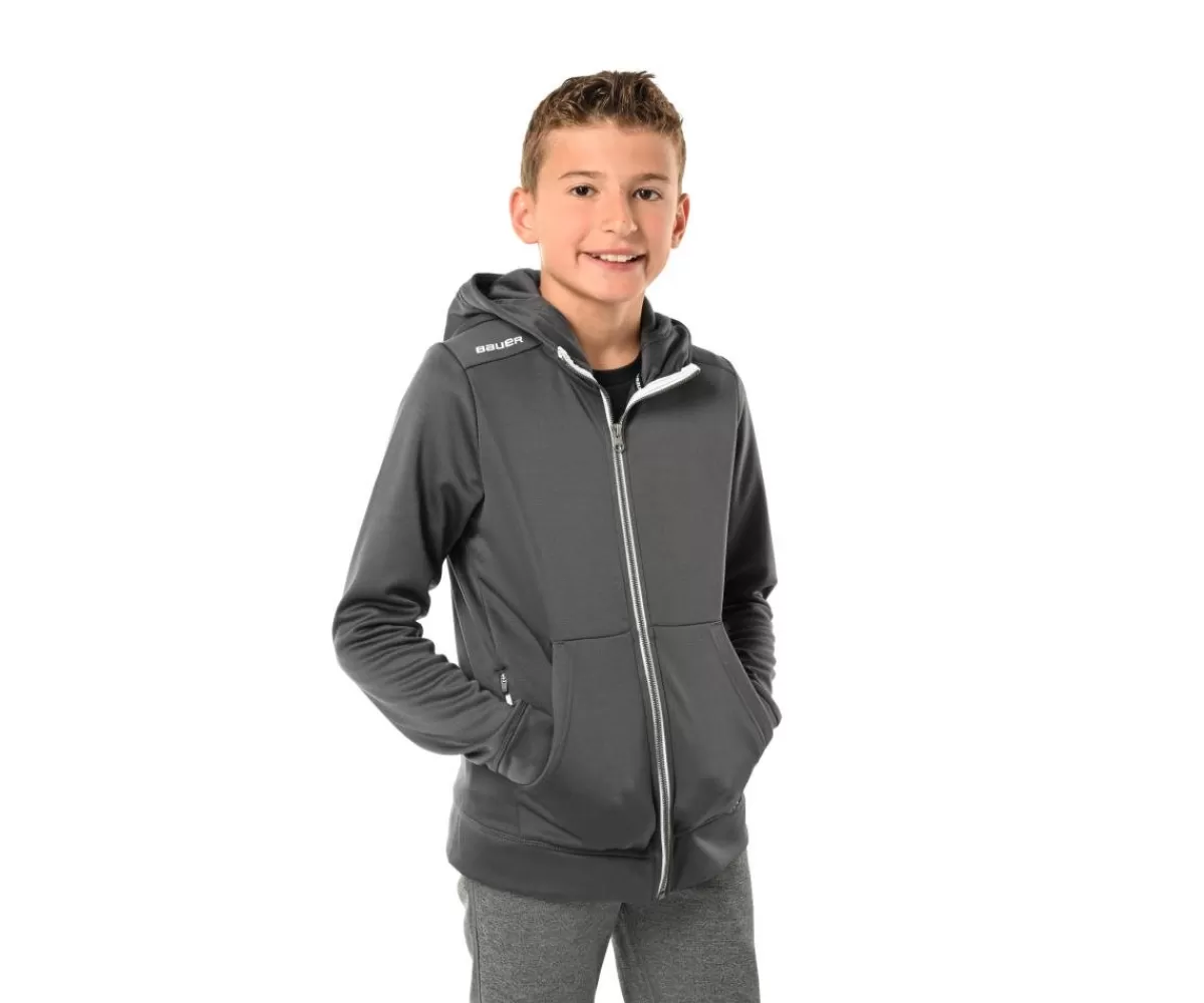 Hoodie Team Fleece Zip Yth Grey>BAUER Fashion