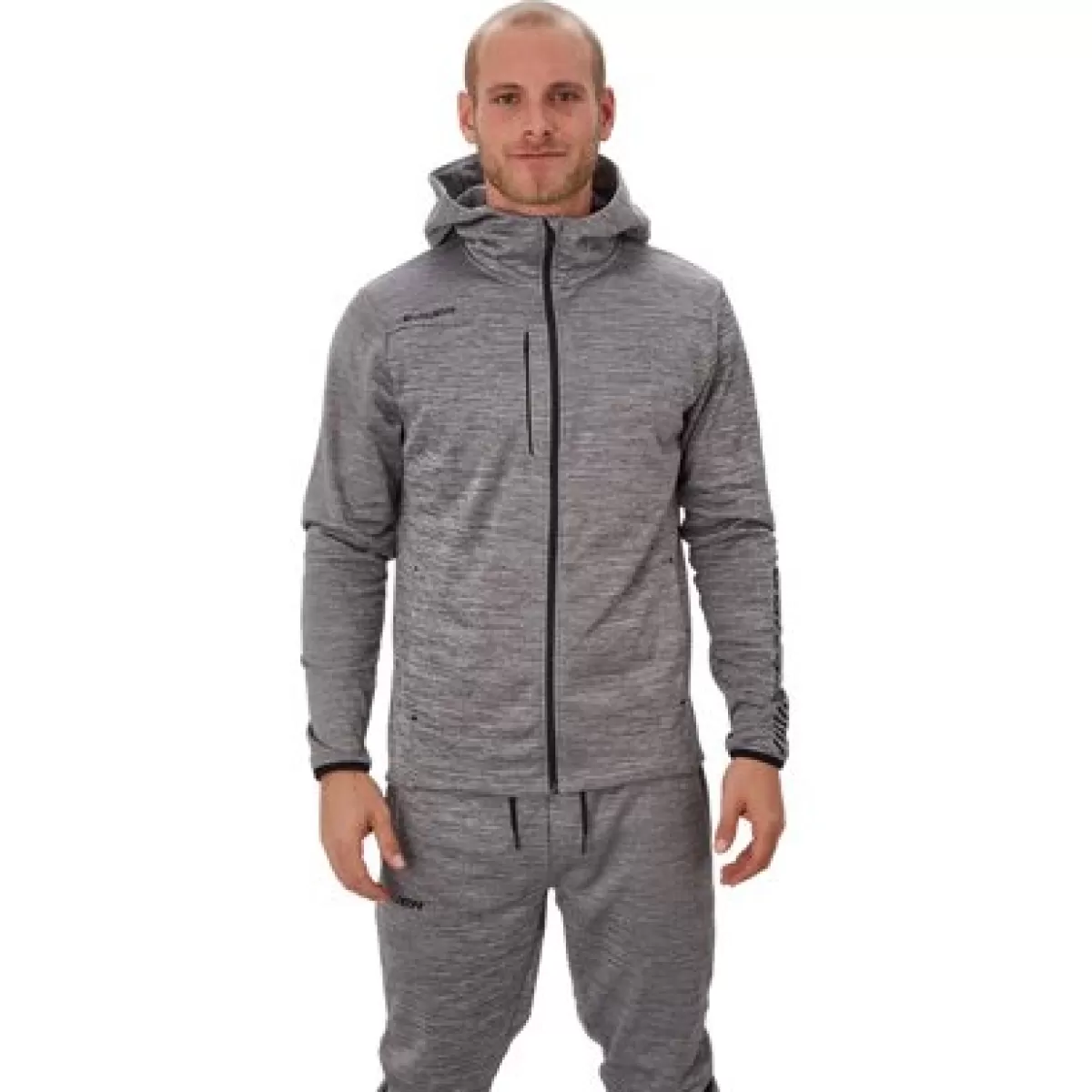 Hoodie Vapor Fleece Zip Yth Grey>BAUER Discount