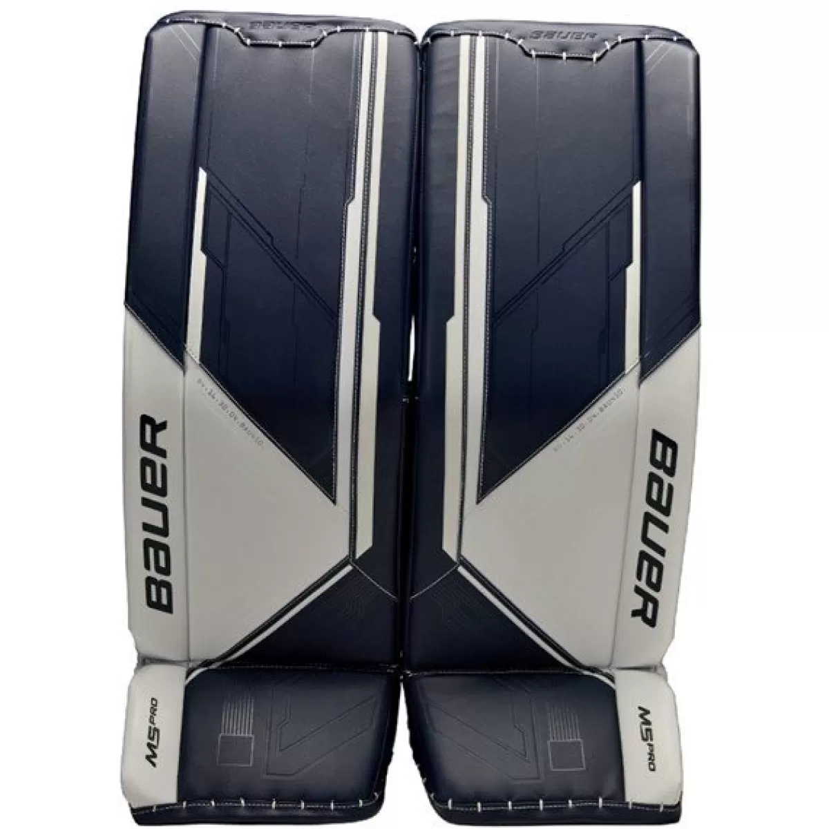 Målvaktsbenskydd Supreme M5 Pro In White/Navy>BAUER Cheap