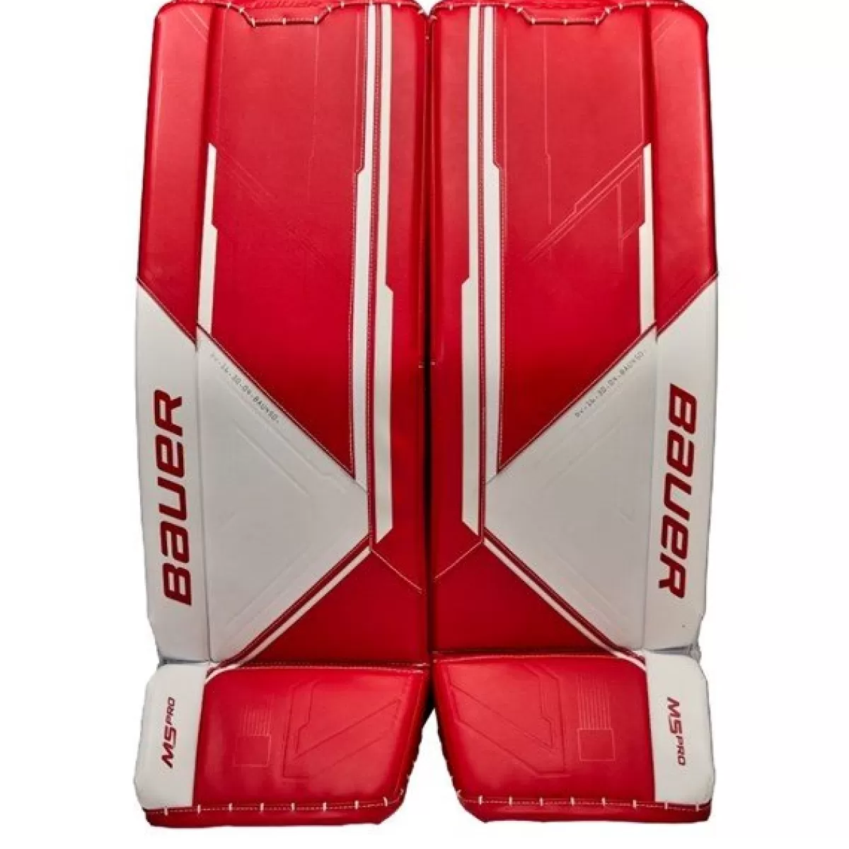 Målvaktsbenskydd Supreme M5 Pro In White/Red>BAUER Best Sale