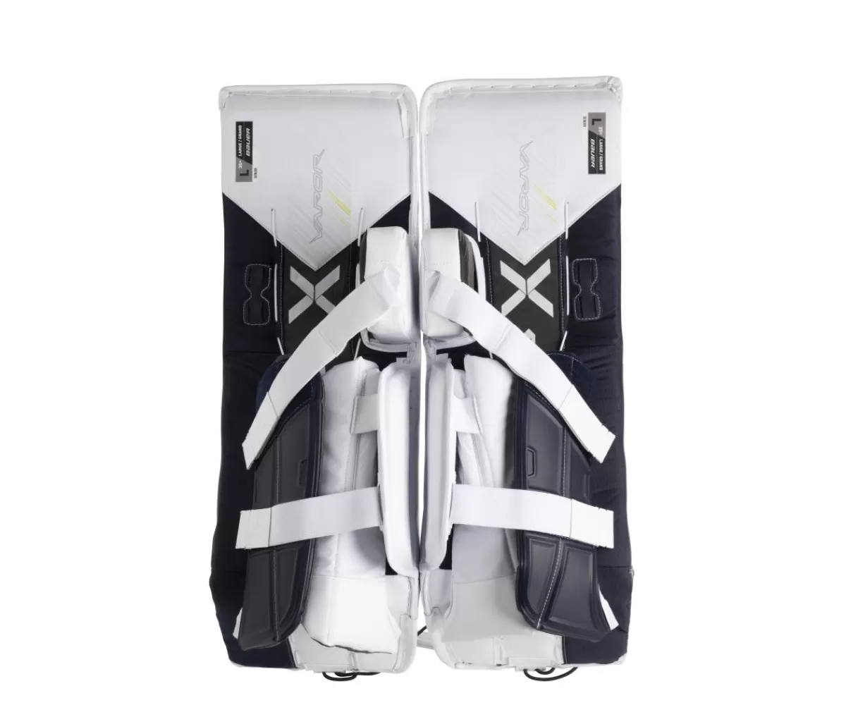 Målvaktsbenskydd Vapor Hyperlite2 Sr White/Navy>BAUER Best