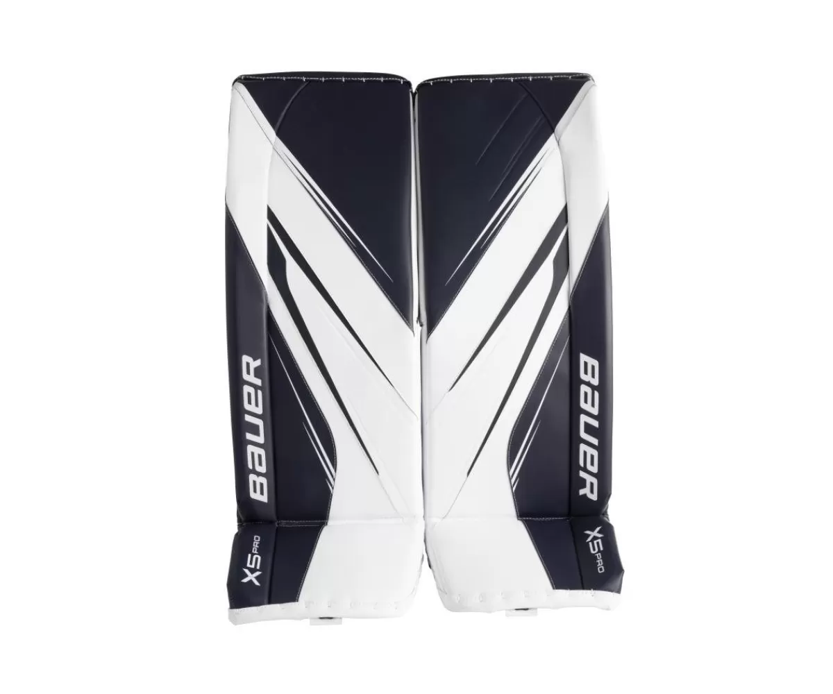 Målvaktsbenskydd X5 Pro Int White/Navy>BAUER Best Sale