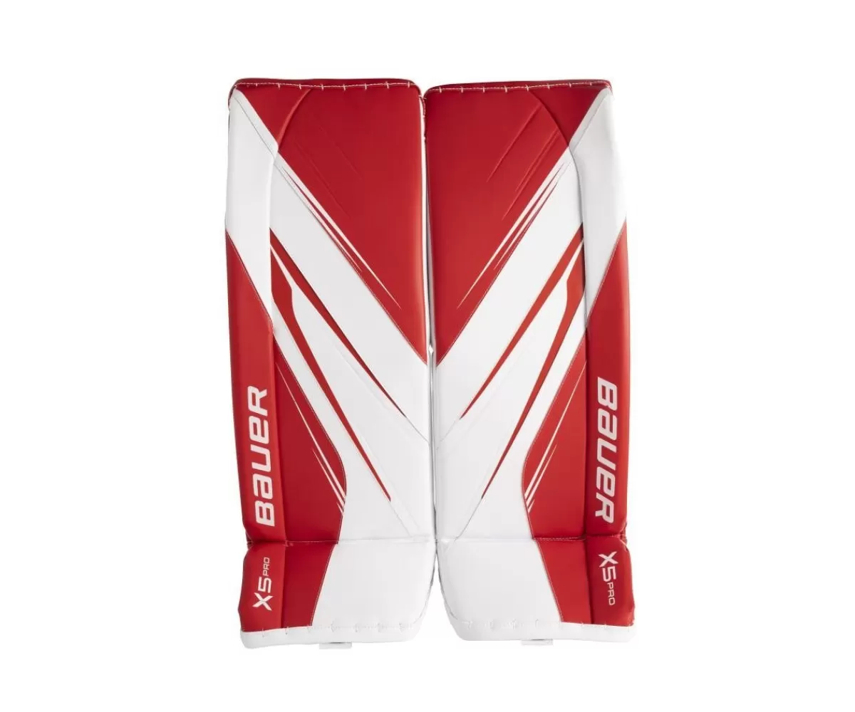 Målvaktsbenskydd X5 Pro Int White/Red>BAUER Online