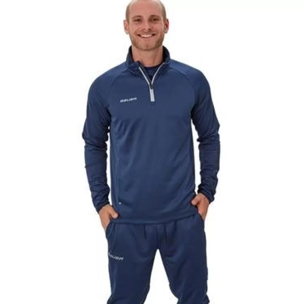 Troja Fleece 1/4 Zip Top Sr Navy>BAUER Best Sale