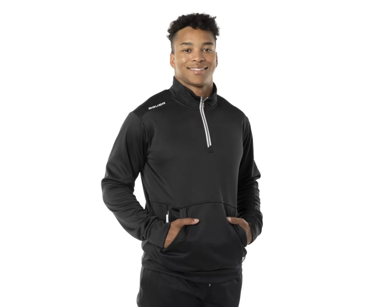 Troja Team Fleece 1/2 Zip Sr Black>BAUER Cheap