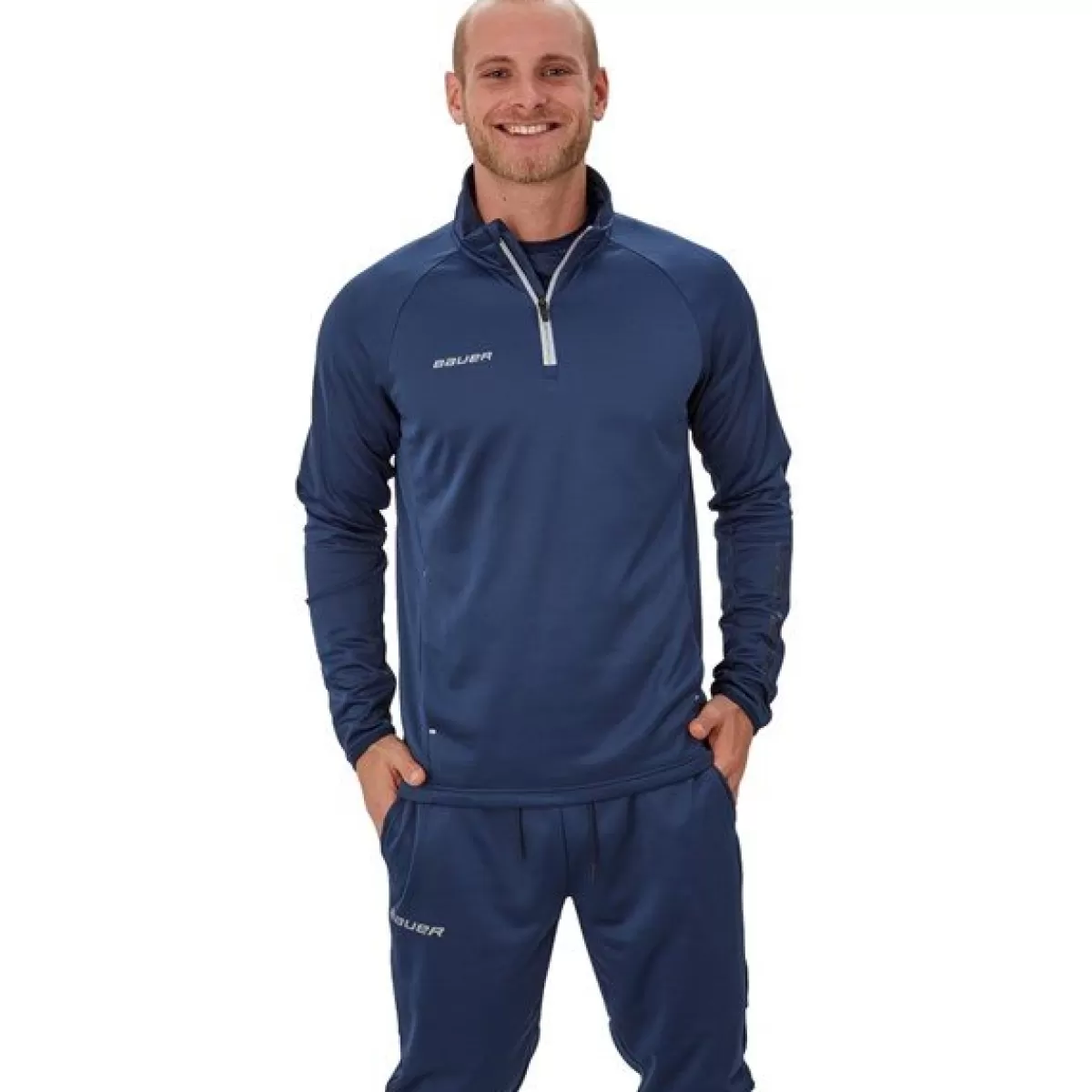 Troja Vapor Fleece 1/4 Zip Jr Navy>BAUER Best