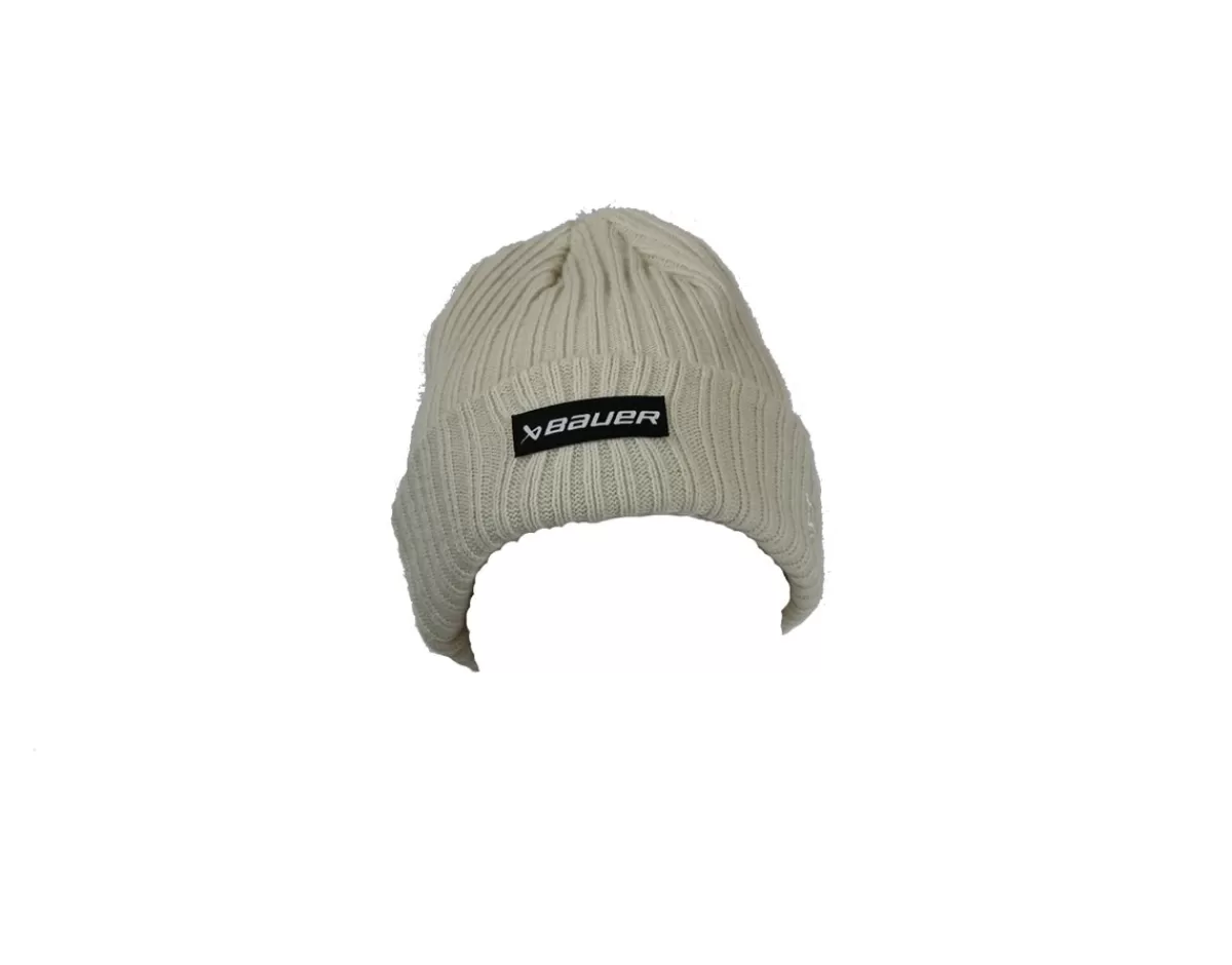 /New Era Mossa Ribbed Toque Med Patch Light Grey>BAUER Cheap