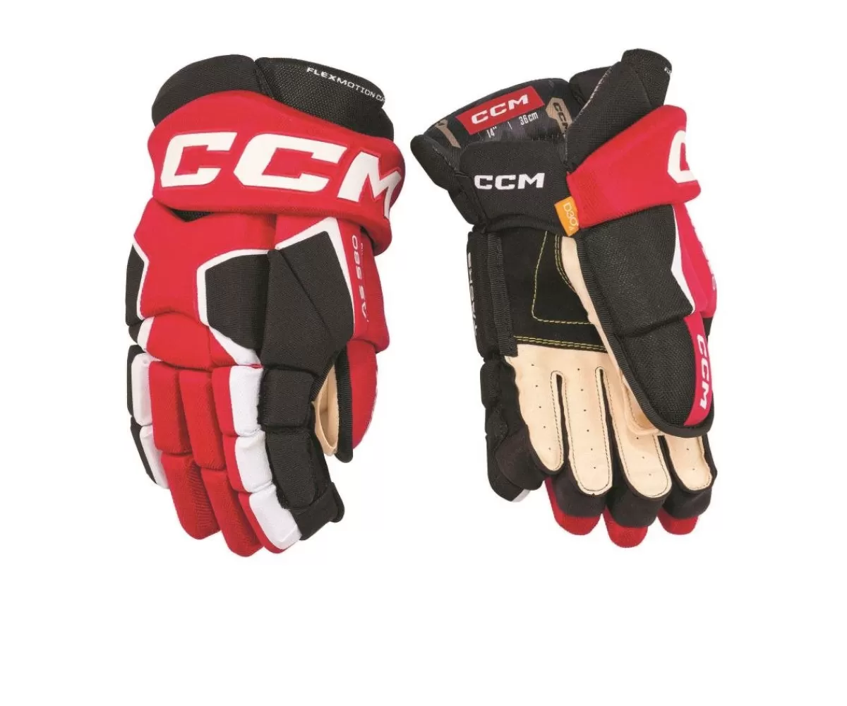 CCM Hockeyhandskar Junior> Handske As 580 Jr Black/Red/White