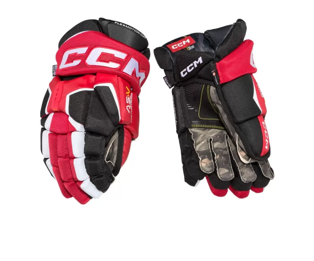 CCM Hockeyhandskar Ccm> Handske As-V Pro Sr Black/Red/White