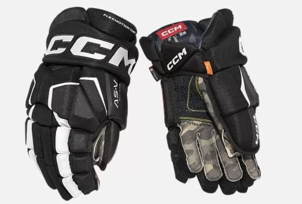 CCM Hockeyhandskar Ccm> Handske As-V Sr Black/White