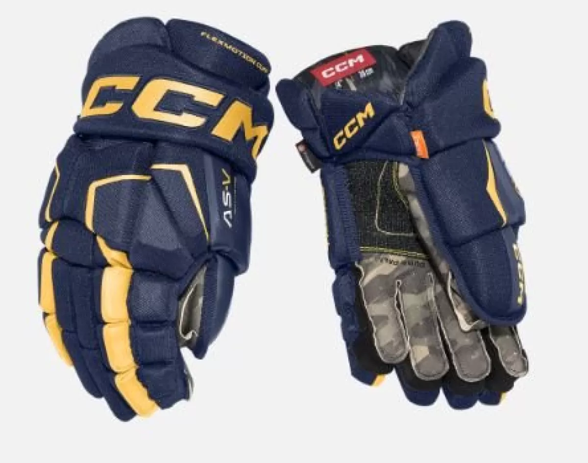 CCM Hockeyhandskar Ccm> Handske As-V Sr Navy/Sunflower