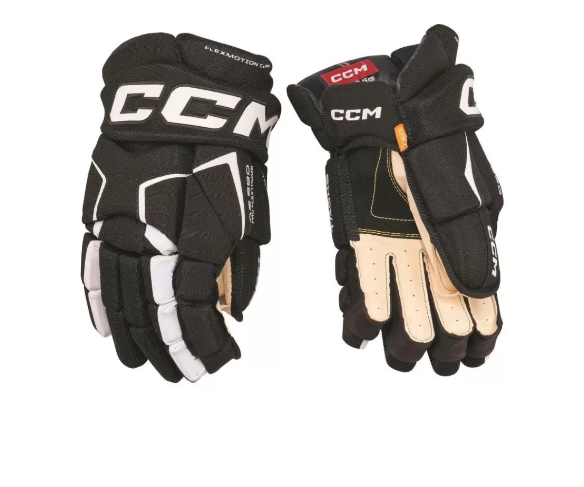 CCM Hockeyhandskar Junior> Handske Tacks As 580 Jr Black/White