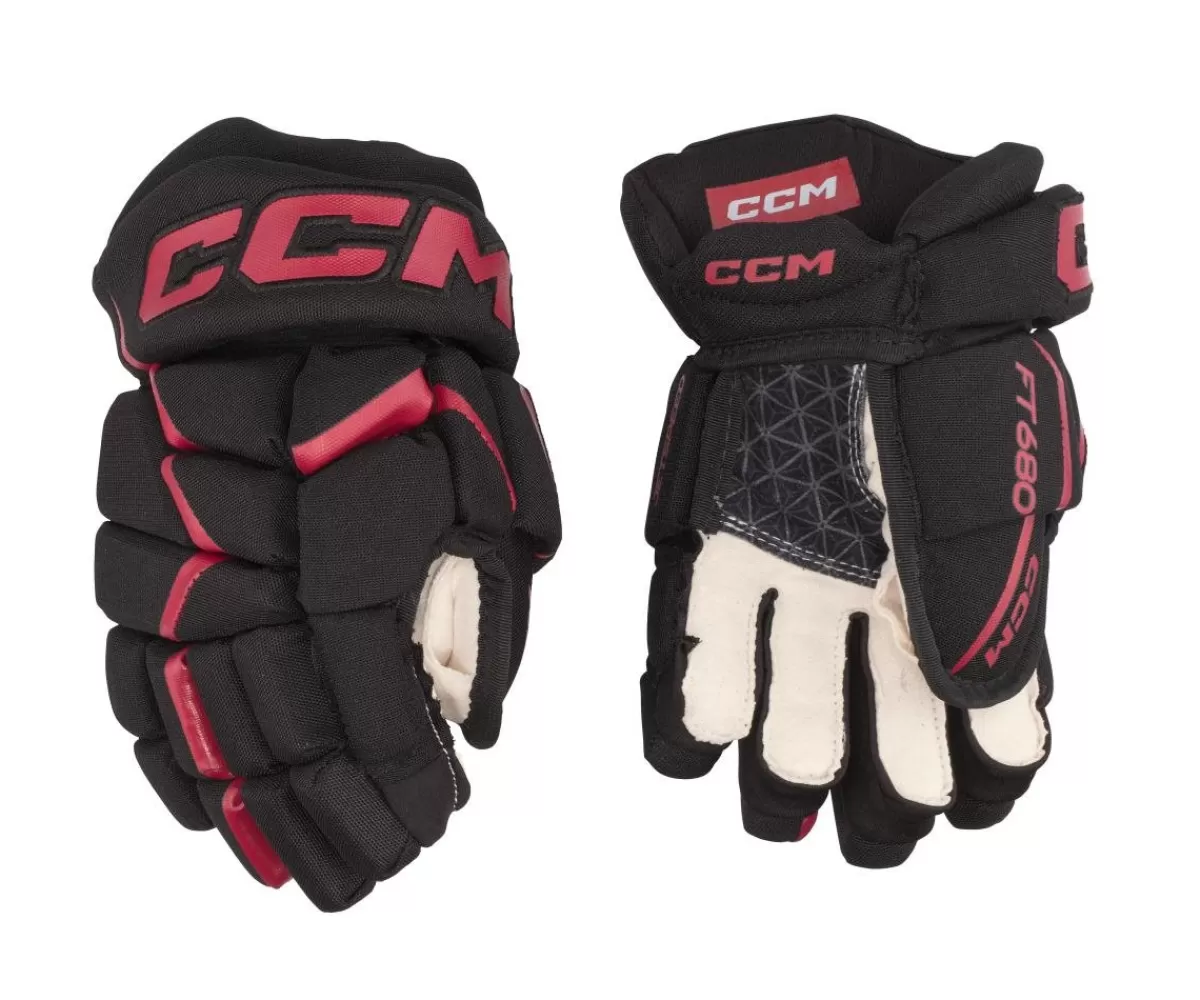 CCM Hockeyhandskar Junior> Hockeyhandskar Jetspeed 680 Jr Black/Red