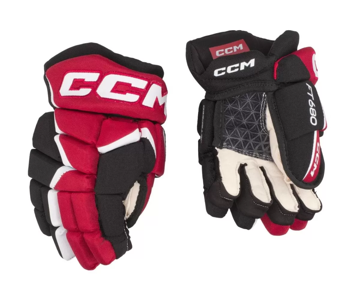 CCM Hockeyhandskar Junior> Hockeyhandskar Jetspeed 680 Jr Black/Red/White