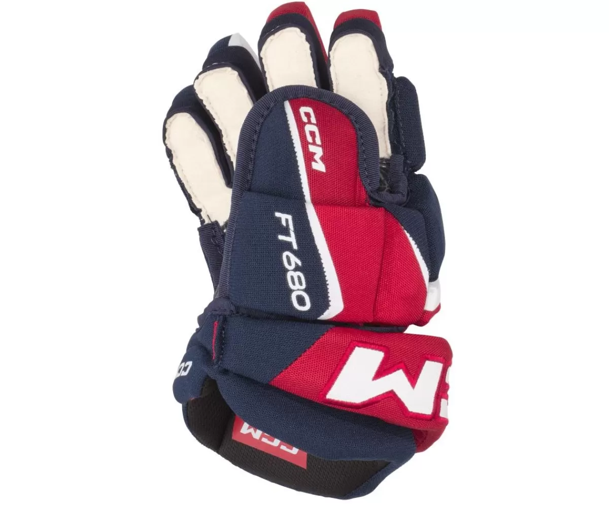 CCM Hockeyhandskar Junior> Hockeyhandskar Jetspeed 680 Jr Navy/Red/White