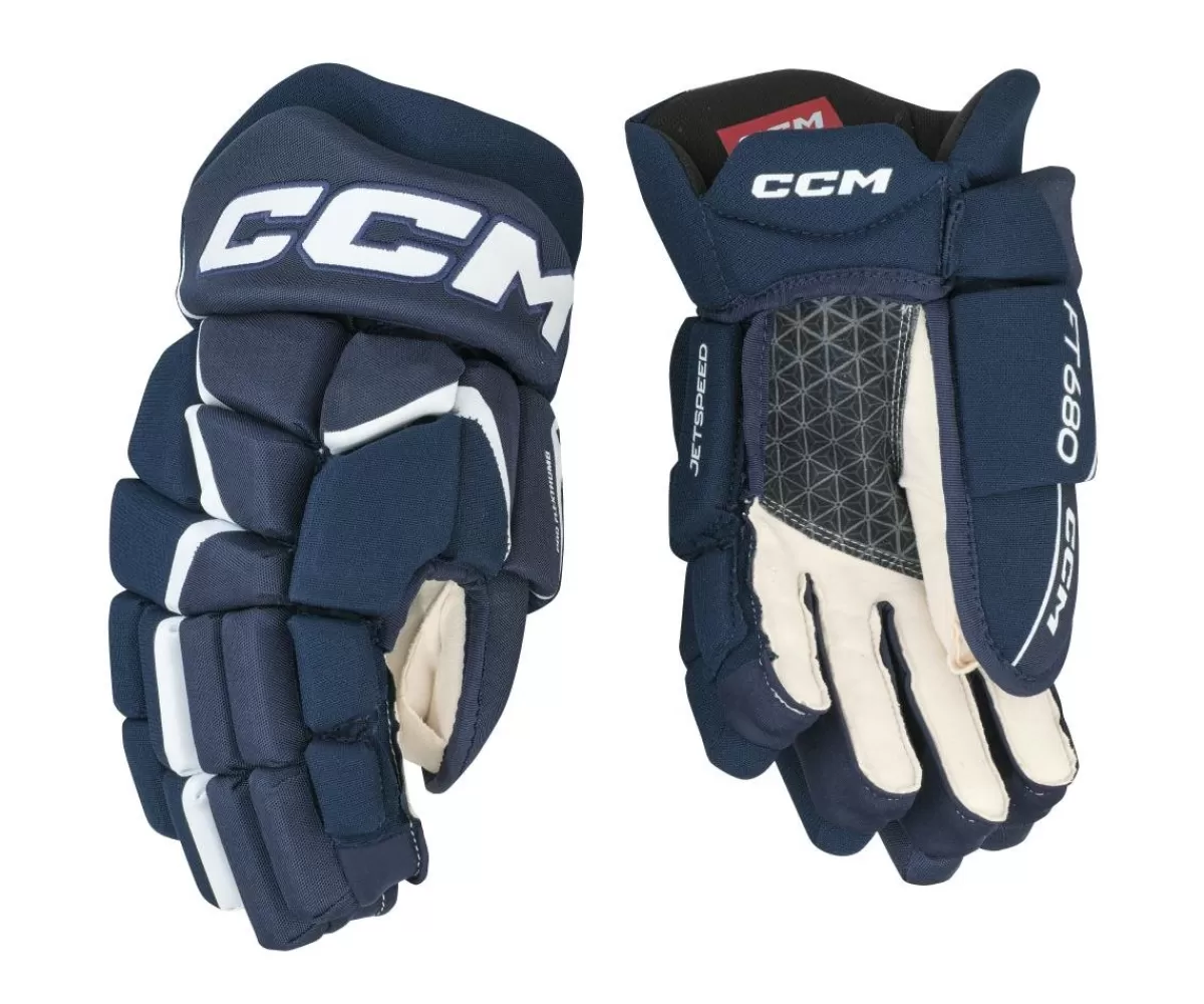 CCM Hockeyhandskar Ccm> Hockeyhandskar Jetspeed 680 Jr Navy/White