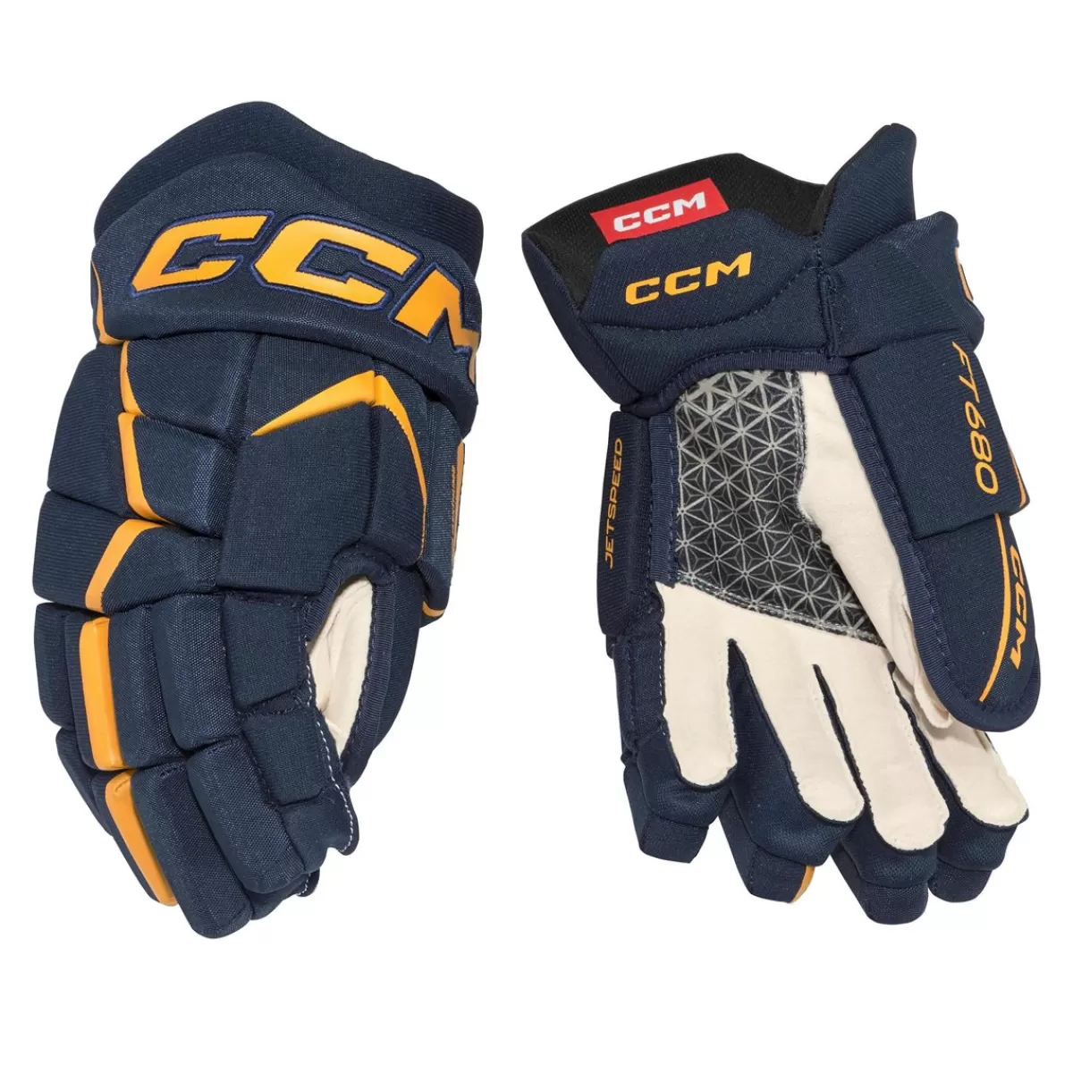 CCM Hockeyhandskar Junior> Hockeyhandskar Jetspeed 680 Jr Navy/Yellow