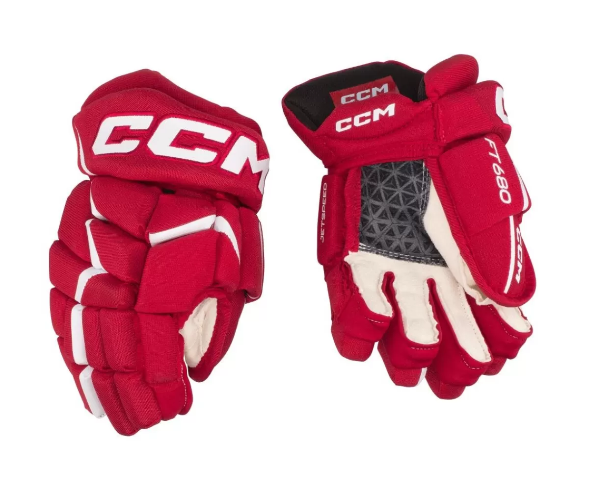 CCM Hockeyhandskar Junior> Hockeyhandskar Jetspeed 680 Jr Red/White