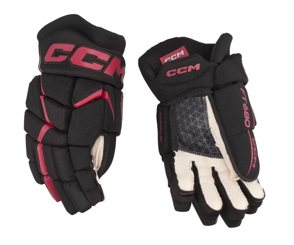 CCM Hockeyhandskar Senior> Hockeyhandskar Jetspeed 680 Sr Black/Red