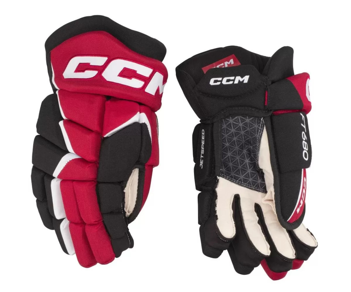 CCM Hockeyhandskar Senior> Hockeyhandskar Jetspeed 680 Sr Black/Red/White