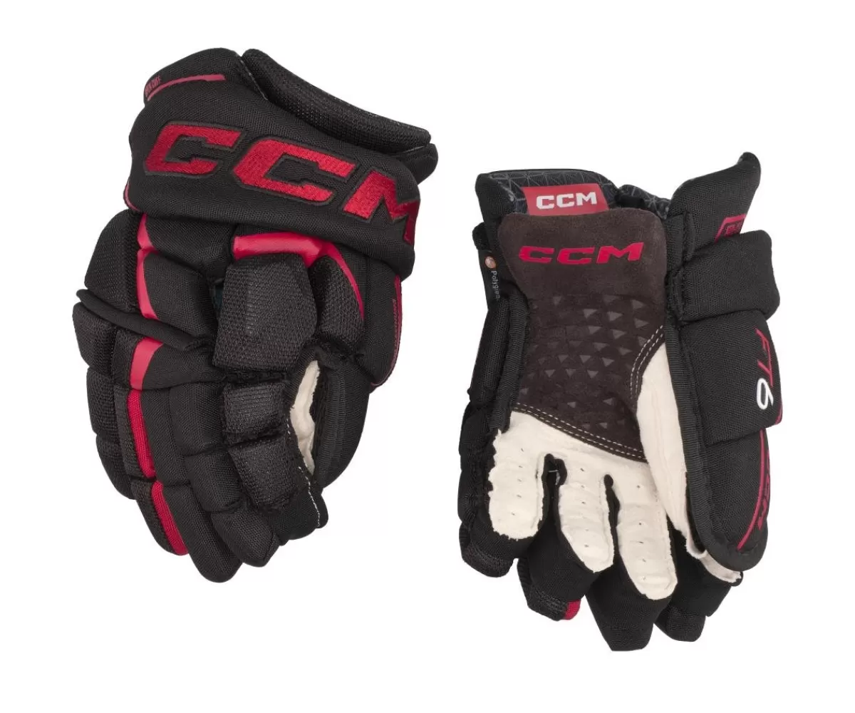 CCM Hockeyhandskar Junior> Hockeyhandskar Jetspeed Ft6 Jr Black/Red