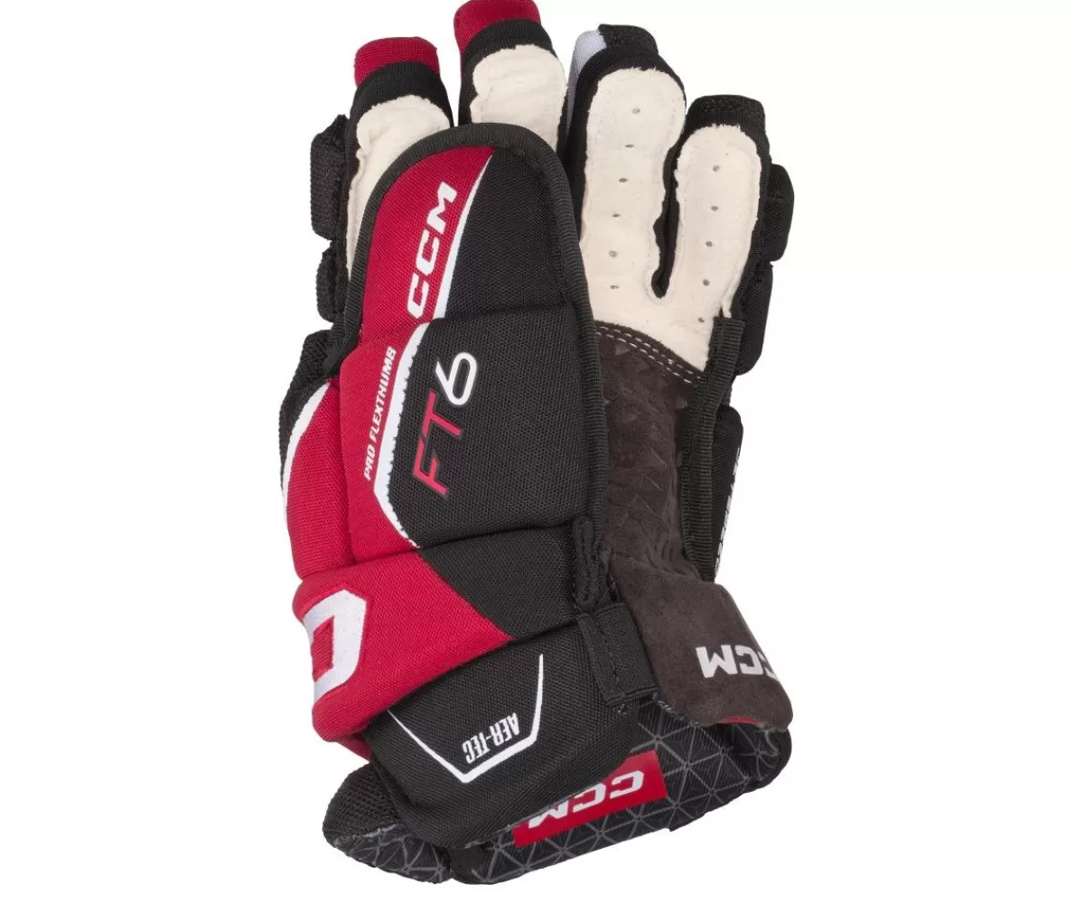 CCM Hockeyhandskar Junior> Hockeyhandskar Jetspeed Ft6 Jr Black/Red/White