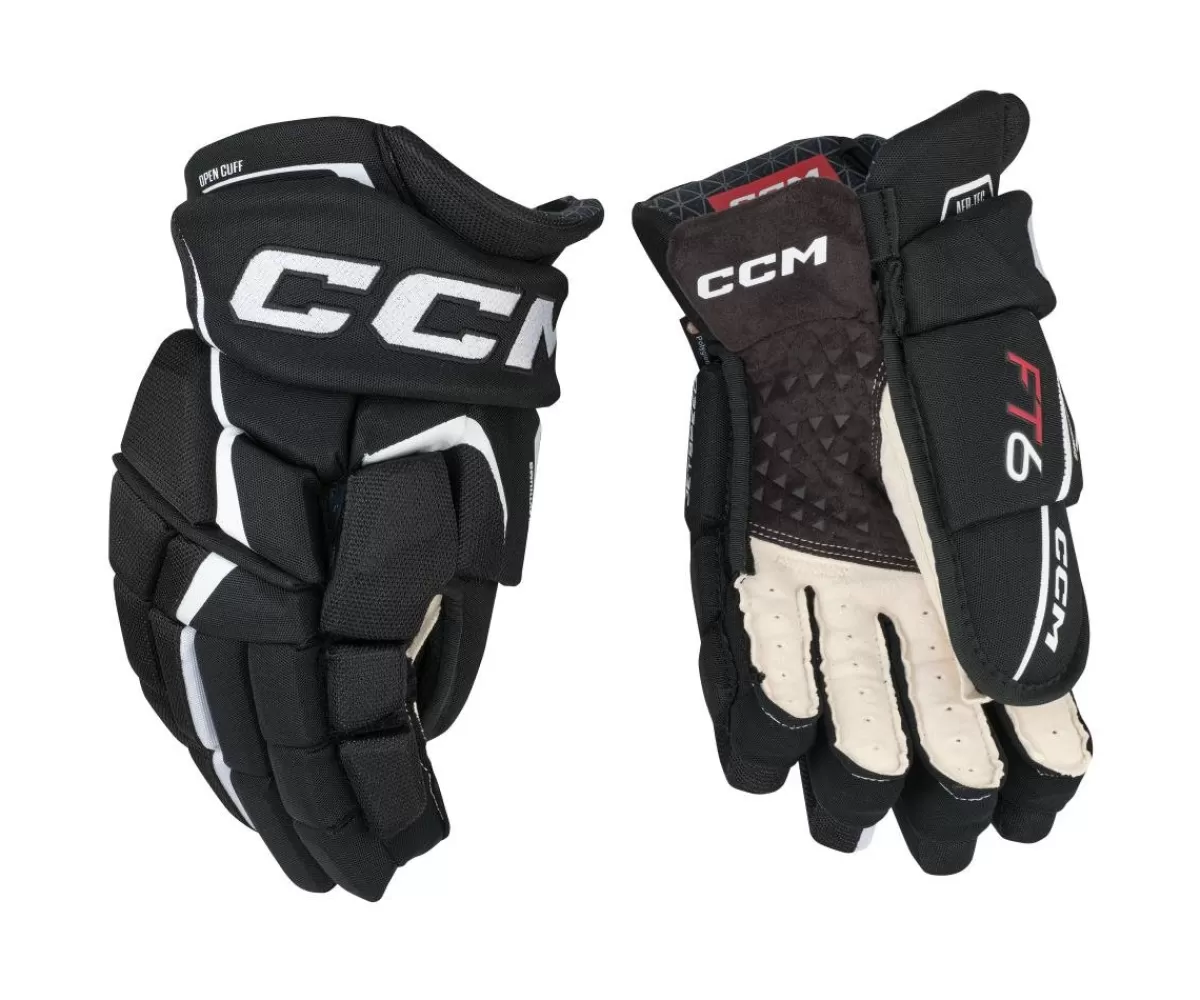 CCM Hockeyhandskar Junior> Hockeyhandskar Jetspeed Ft6 Jr Black/White