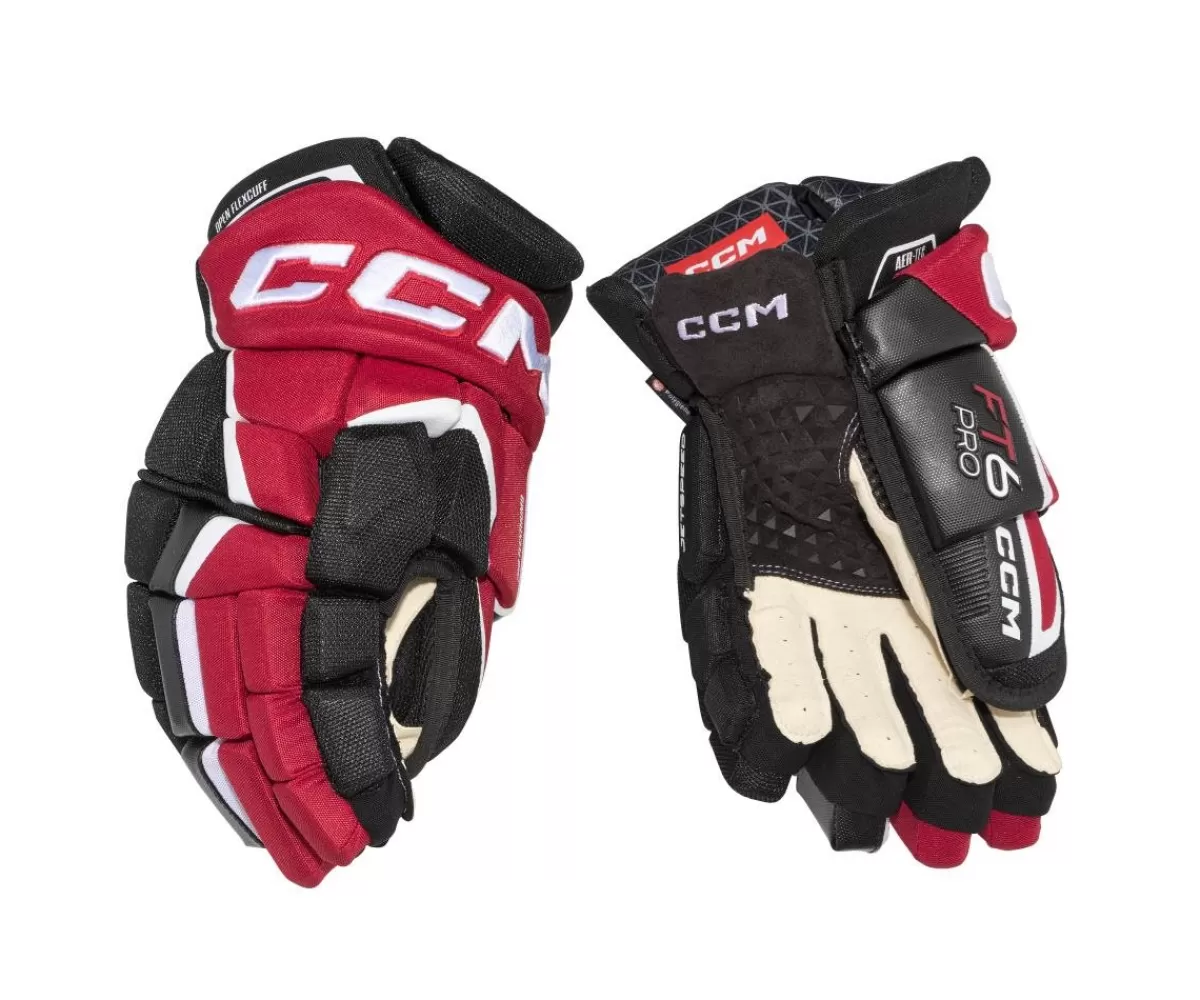 CCM Hockeyhandskar Junior> Hockeyhandskar Jetspeed Ft6 Pro Jr Black/Red/White